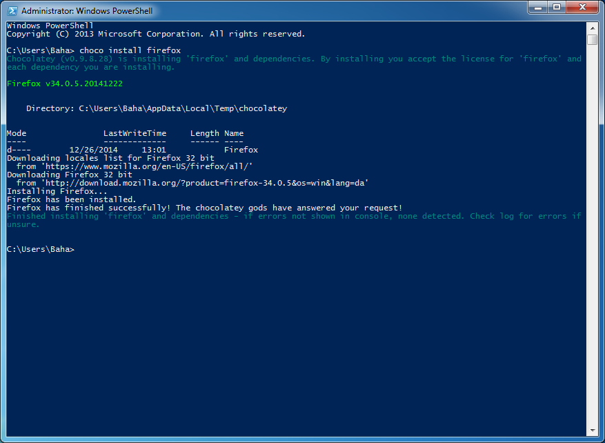 PowerShell & Chocolatey